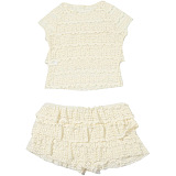 SUPER WHOLESALE | Mesh Chiffon Shorts Set