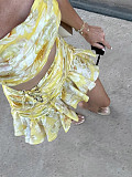 SUPER WHOLESALE | Wave Hem Tie-back Skirt Set(PRE ORDER)