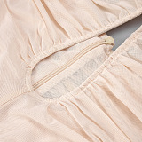 SUPER WHOLESALE |  Strapless Jumpsuit in Apricot