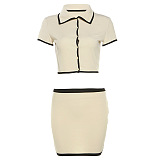 SUPER WHOLESALE |  Turtle Neck Skirt Set
