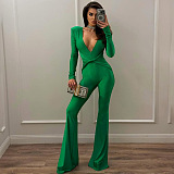 SUPER WHOLESALE | Plunging Neck Jumpsuit