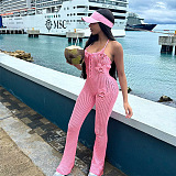 SUPER WHOLESALE |  Halter Jumpsuit in Pink