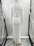 SUPER WHOLESALE |  Hollow-out Skirt Dress in White