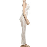 SUPER WHOLESALE |  Halter Jumpsuit in White