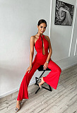SUPER WHOLESALE |  Strapless Jumpsuit in Red