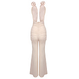 SUPER WHOLESALE |  Strapless Jumpsuit in Apricot