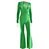 SUPER WHOLESALE | Plunging Neck Jumpsuit