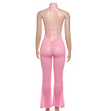 SUPER WHOLESALE |  Halter Jumpsuit in Pink