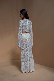 SUPER WHOLESALE |  Hollow-out Skirt Dress in White