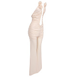 SUPER WHOLESALE |  Strapless Jumpsuit in Apricot