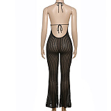 SUPER WHOLESALE |  Halter Jumpsuit in Black