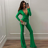 SUPER WHOLESALE | Plunging Neck Jumpsuit