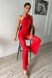 SUPER WHOLESALE |  Strapless Jumpsuit in Red