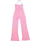 SUPER WHOLESALE |  Halter Jumpsuit in Pink