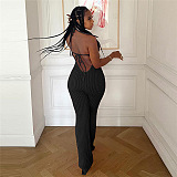 SUPER WHOLESALE |  Halter Jumpsuit in Black