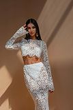 SUPER WHOLESALE |  Hollow-out Skirt Dress in White
