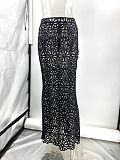 SUPER WHOLESALE |  Hollow-out Skirt Dress in Black