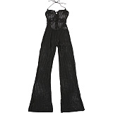 SUPER WHOLESALE |  Halter Jumpsuit in Black