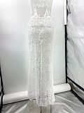 SUPER WHOLESALE |  Hollow-out Skirt Dress in White
