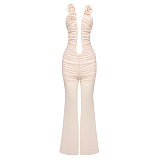 SUPER WHOLESALE |  Strapless Jumpsuit in Apricot