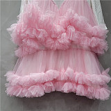SUPER WHOLESALE | Chiffon Patchwork Puffy Dress