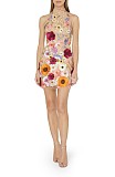 SUPER WHOLESALE |  Saige Sleeveless Mesh Flower Mini Dress
