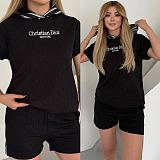 SUPER WHOLESALE | Monogram Hoodie Set in Black
