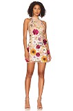 SUPER WHOLESALE |  Saige Sleeveless Mesh Flower Mini Dress