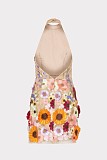 SUPER WHOLESALE |  Saige Sleeveless Mesh Flower Mini Dress