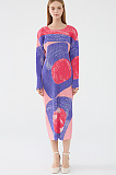 SUPER WHOLESALE |    Printed Slim-fit Long Dress