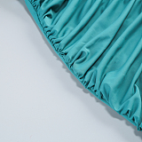 SUPER WHOLESALE |   Embroidered Patchwork Slim-fit Long Dress in Green