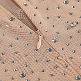 SUPER WHOLESALE |   Beaded  Slim-fit One-shoulder Dress in Nude