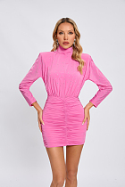 SUPER WHOLESALE | Stretch High Neck Mini Dress