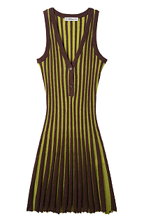 SUPER WHOLESALE | Striped Off-shoulder Knitted Dress