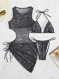 SUPER WHOLESALE |Drawstring Swimwear 3Pieces
