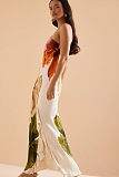 SUPER WHOLESALE | Printed Silk One Shoulder Long Dress