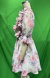 SUPER WHOLESALE | Printed Plunging Neck Mini Dress