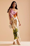 SUPER WHOLESALE | Printed Silk One Shoulder Long Dress