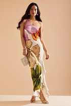SUPER WHOLESALE | Printed Silk One Shoulder Long Dress
