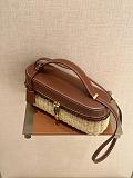 SUPER WHOLESALE | Woven Bamboo and Leather Handbag