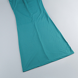 SUPER WHOLESALE |   Embroidered Patchwork Slim-fit Long Dress in Green