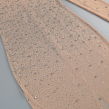 SUPER WHOLESALE |   Beaded  Slim-fit One-shoulder Dress in Nude