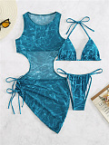 SUPER WHOLESALE |Drawstring Swimwear 3Pieces