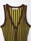SUPER WHOLESALE | Striped Off-shoulder Knitted Dress