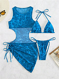 SUPER WHOLESALE |Drawstring Swimwear 3Pieces