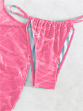 SUPER WHOLESALE |Drawstring Swimwear 3Pieces