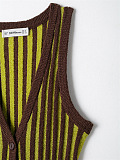 SUPER WHOLESALE | Striped Off-shoulder Knitted Dress