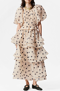 SUPER WHOLESALE | Polka Dot Layers Skirt Set