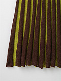 SUPER WHOLESALE | Striped Off-shoulder Knitted Dress