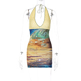 SUPER WHOLESALE | Halter Open-back Dress